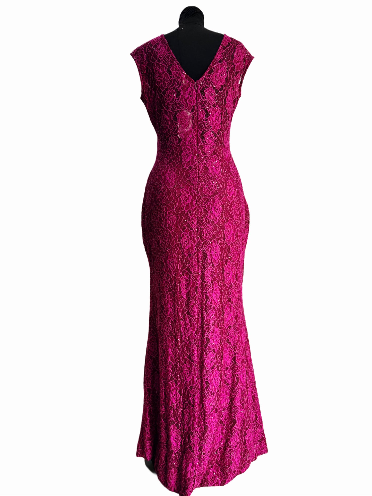 Vestido Magenta de Encaje