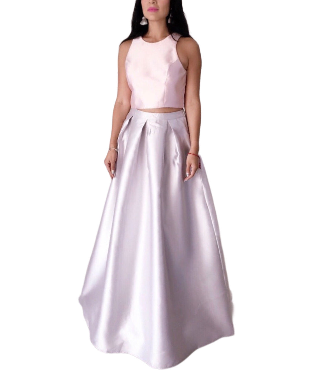 Vestido 2 piezas Rosa Plata