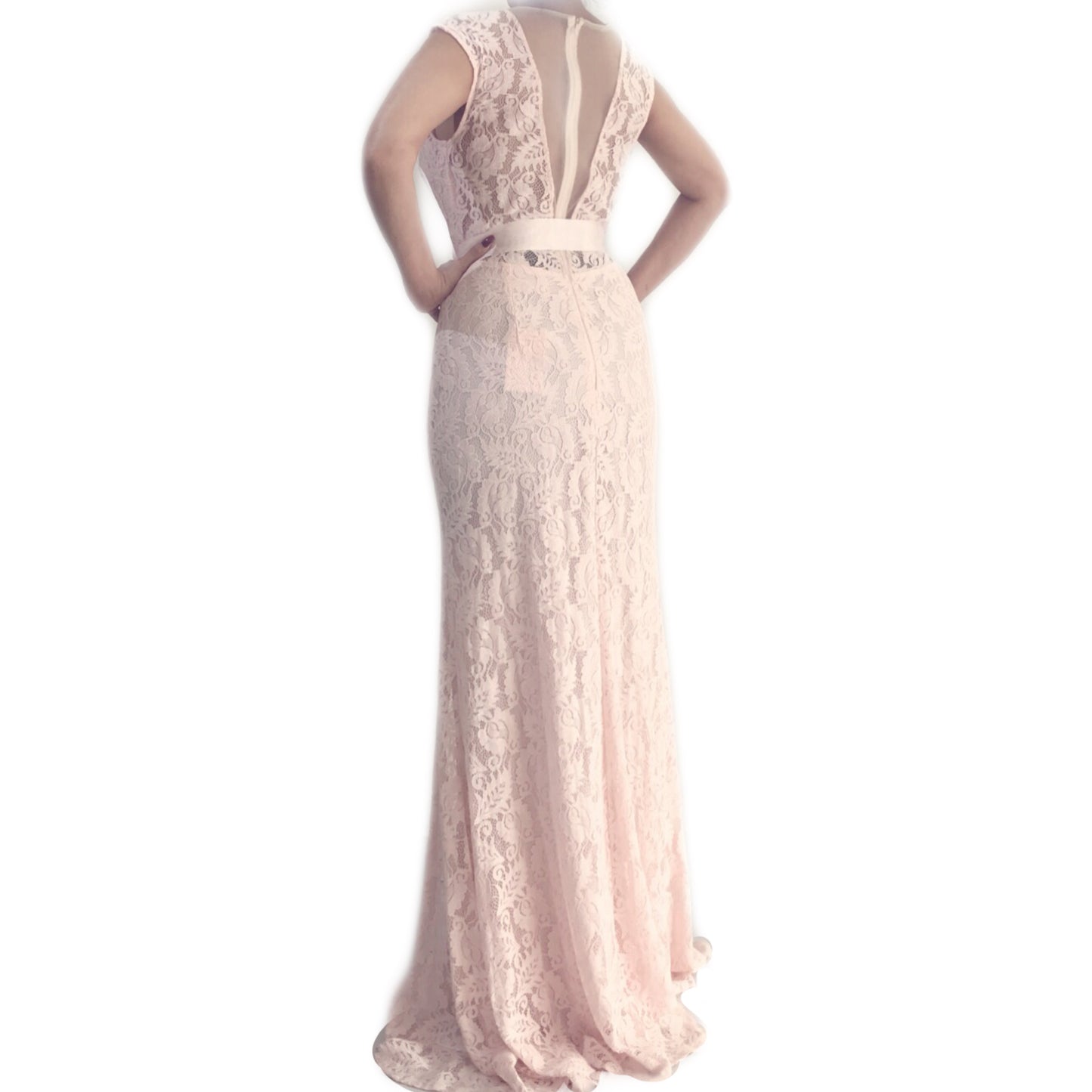 Vestido Rosa Extra con Encaje