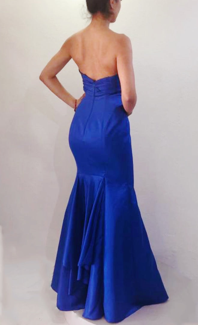 Vestido Azul Rey corte Sirena