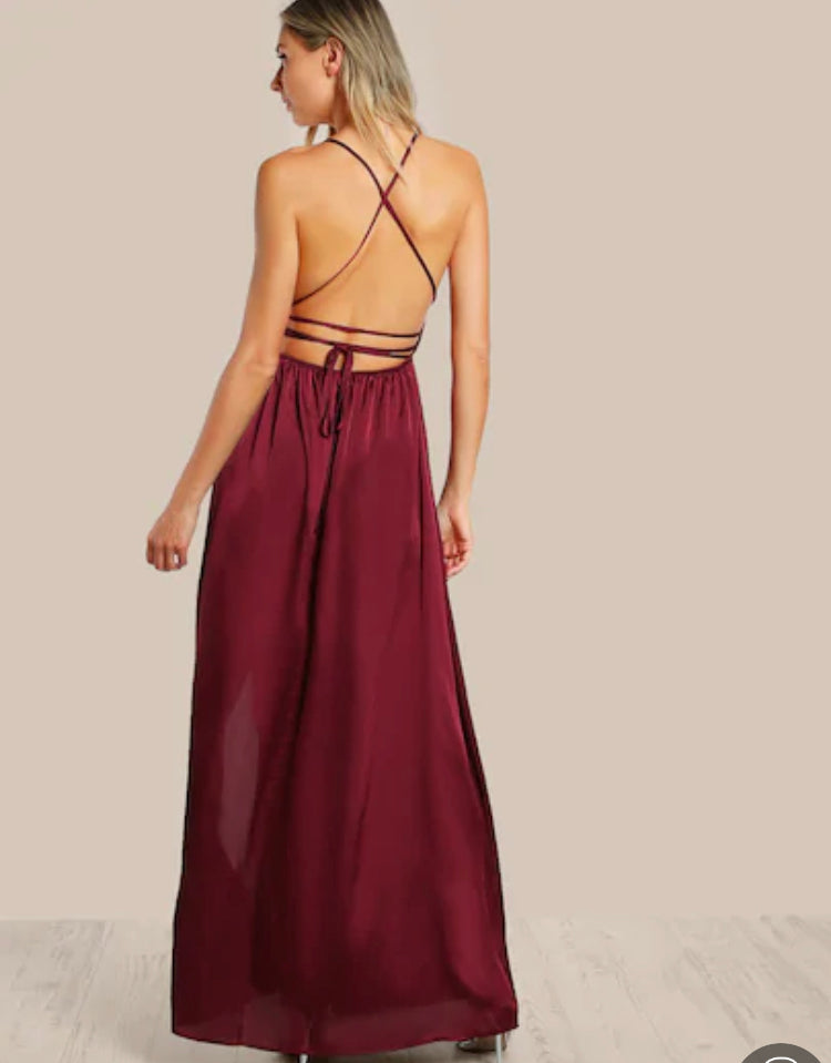 Vestido Satinado Ligero de Tiritas