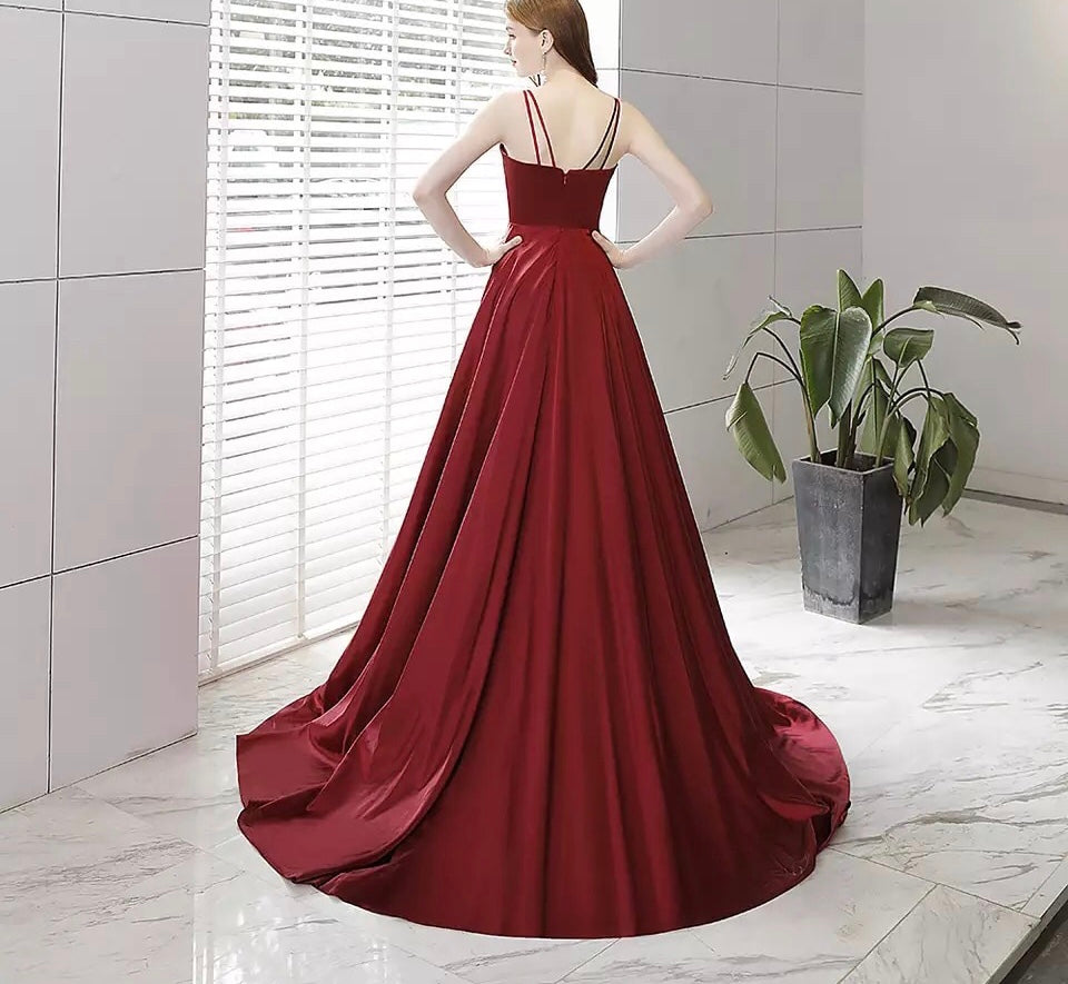 Vestido Tinto Ampon de Tirantes