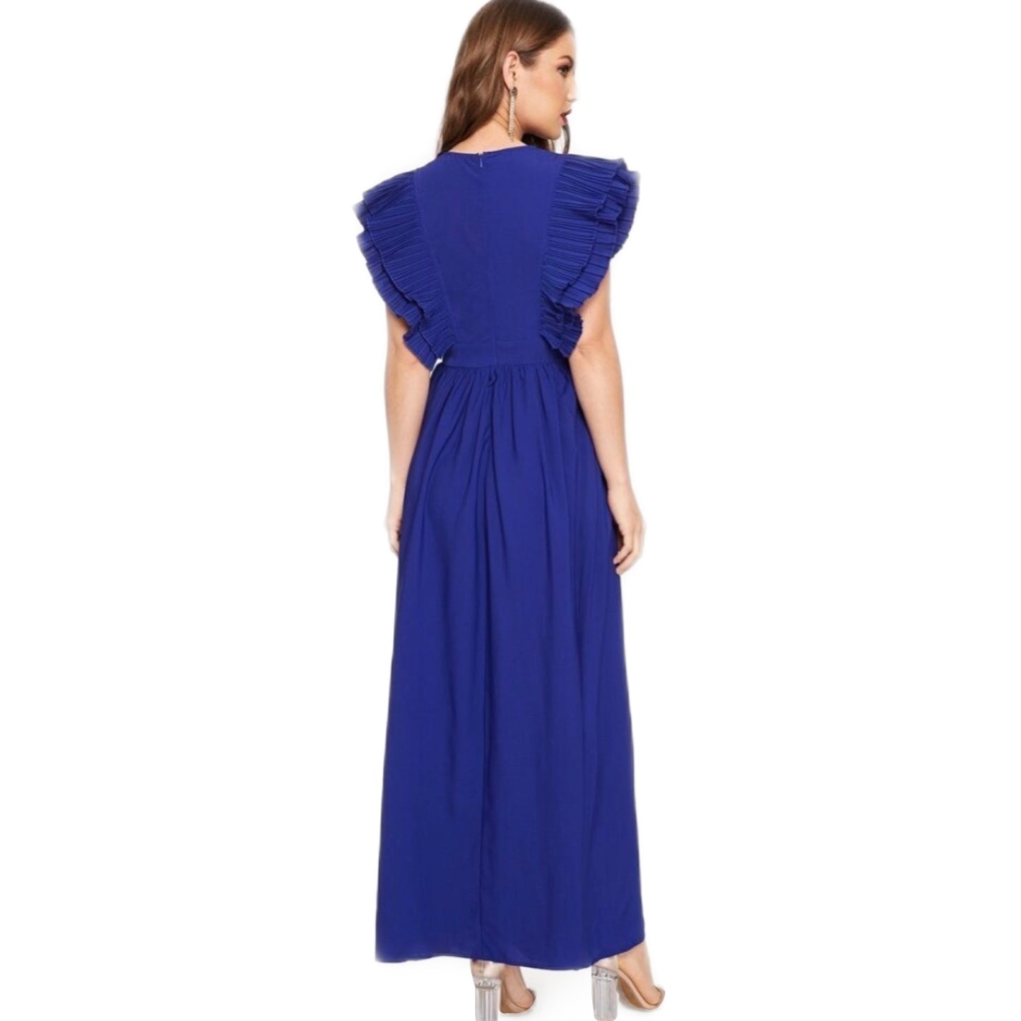 Vestido Azul Rey con Olanes