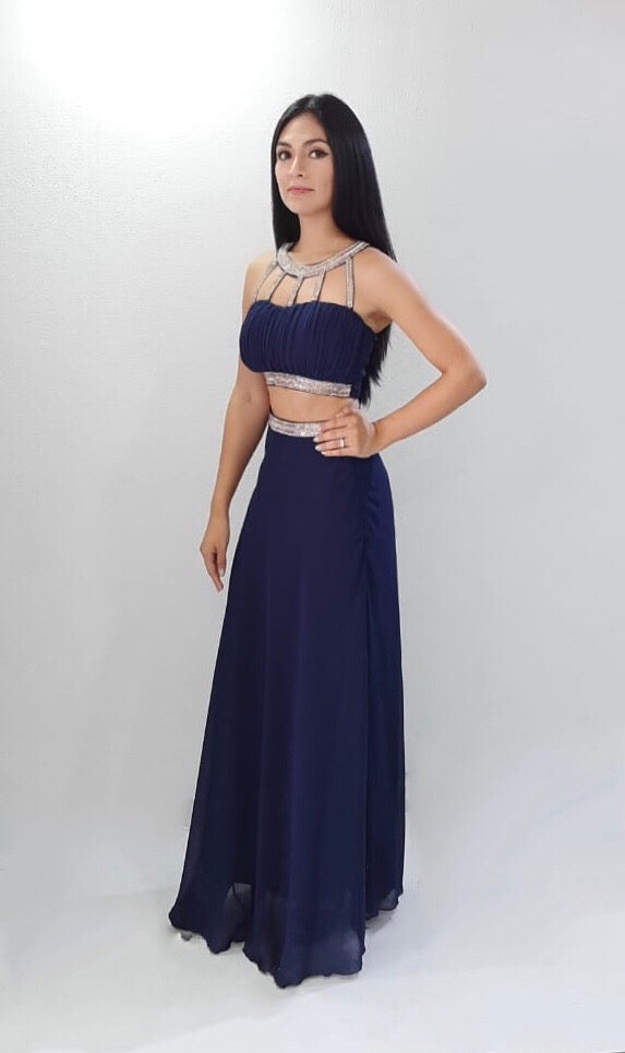 Vestido Azul Marino 2 piezas