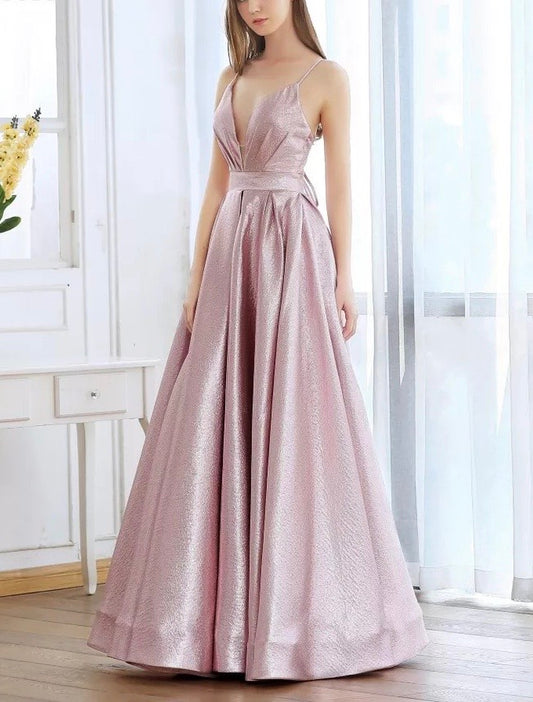 Vestido Rosa Gold Ampon Brilloso