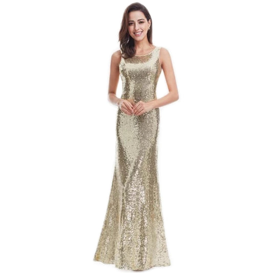 Vestido Dorado de Lentejuelas